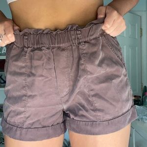 AERIE FLOWY PURPLE SHORTS